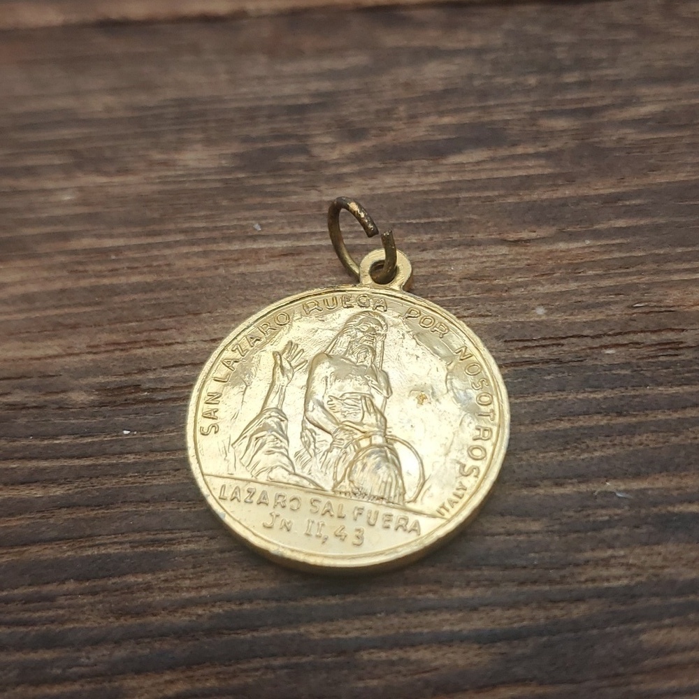 Saints‎ coin (faux coin) pendant